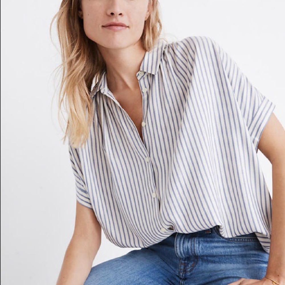 NWT Madewell SMALL Central Shirt in Dalton Stripe